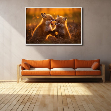 Painting of Foxes